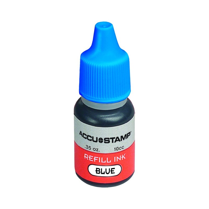 ACCU-STAMP Ink Refill for Pre-Ink Stamps, Blue, .35oz (090682)